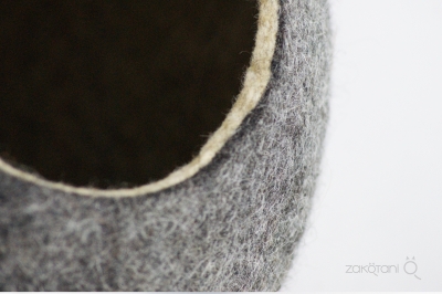 wool cave graphite - brown melange | ZAKOTANI