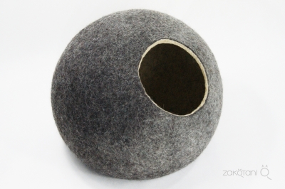 wool cave graphite - brown melange | ZAKOTANI